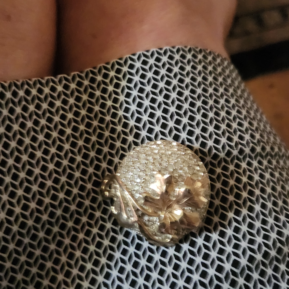 Gold Floral Brooch
